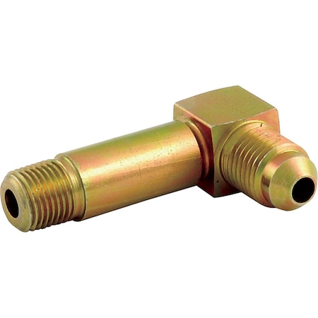 Allstar Performance ALL50021 -4 AN to 0.125 NPT 90 deg Tall Adapter Fitting; Gold & Zinc Plated ALL50021